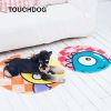 Touchdog Cartoon Crabby Tooth Monster Rounded Dog Mat