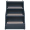 Folding 4-Step Dog Stairs Dark Gray