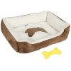 Pet Dog Bed Soft Warm Fleece Puppy Bed Dog Cozy Nest Sofa Bed Cushion Mat S Size