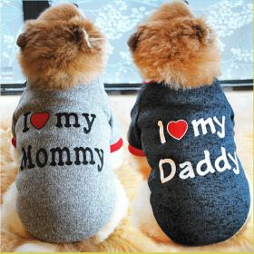 Letter Print Pet Sweater For Dog; Warm Dog Sweater; Winter Pet Apparel (Color: Light Grey, size: L)