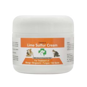 Lime Sulfur Pet Skin Cream - Pet Care and Veterinary Treatment for Itchy and Dry Skin - Safe Solution for Dog; Puppy (size: 4 oz)