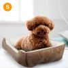 Pet Dog Bed Soft Warm Fleece Puppy Bed Dog Cozy Nest Sofa Bed Cushion Mat S Size