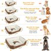 Pet Dog Bed Soft Warm Fleece Puppy Bed Dog Cozy Nest Sofa Bed Cushion Mat S Size