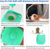 Pet Dog Shampoo Massager Brush Dog Massage Comb Grooming Scrubber Shower Brush For Bathing Short Hair Soft Silicone Brushes