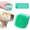 Pet Dog Shampoo Massager Brush Dog Massage Comb Grooming Scrubber Shower Brush For Bathing Short Hair Soft Silicone Brushes